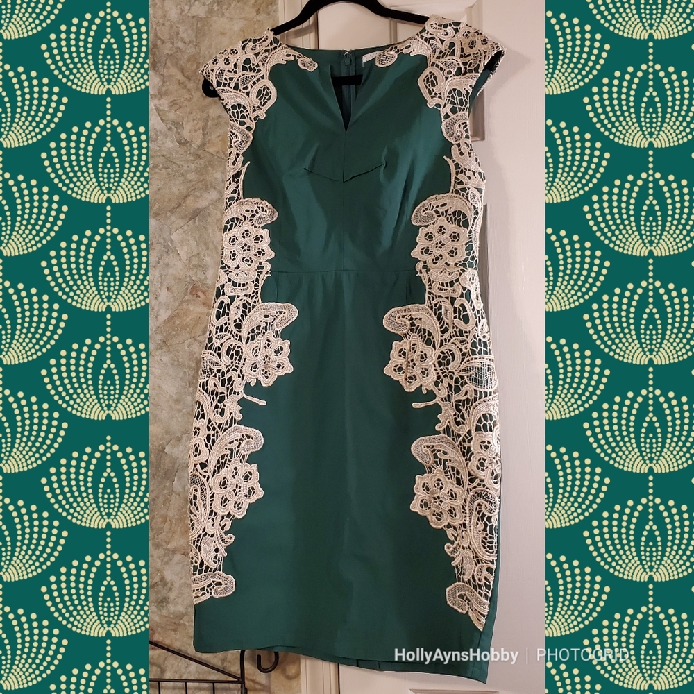 📢 Modcloth | Cap Sleeve Sheath Dress w/Cream Lace